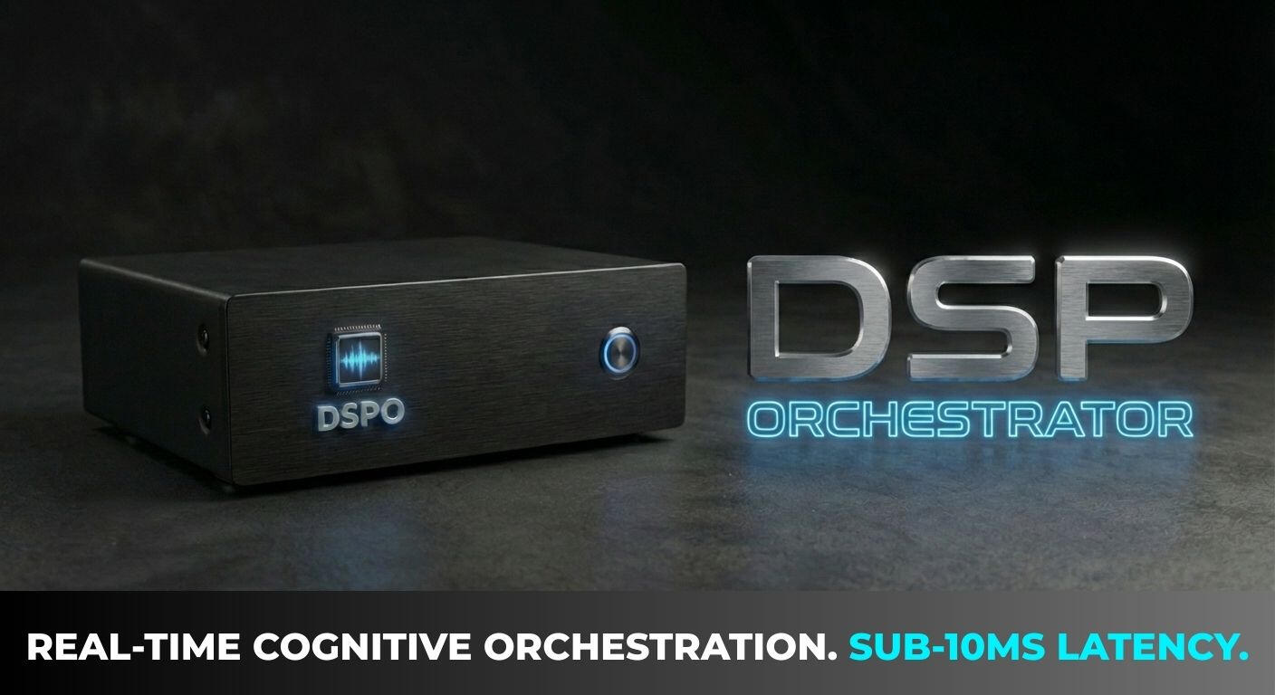 DSPO Mainframe: Real-Time Cognitive DSP Orchestrator with sub-10ms latency and Performance Energy (Pe) tracking logic.